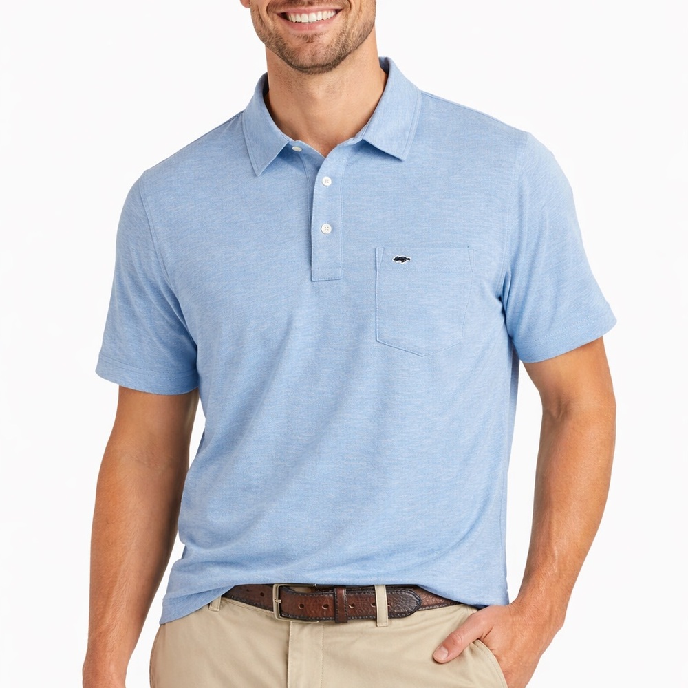 Vineyard Vines Men’s Light Blue Polo Shirt Size Medium Classic Fit
